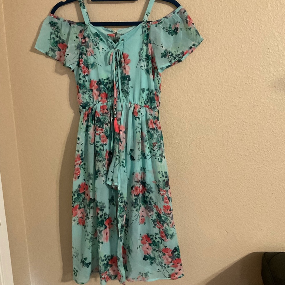 Girls floral print romper